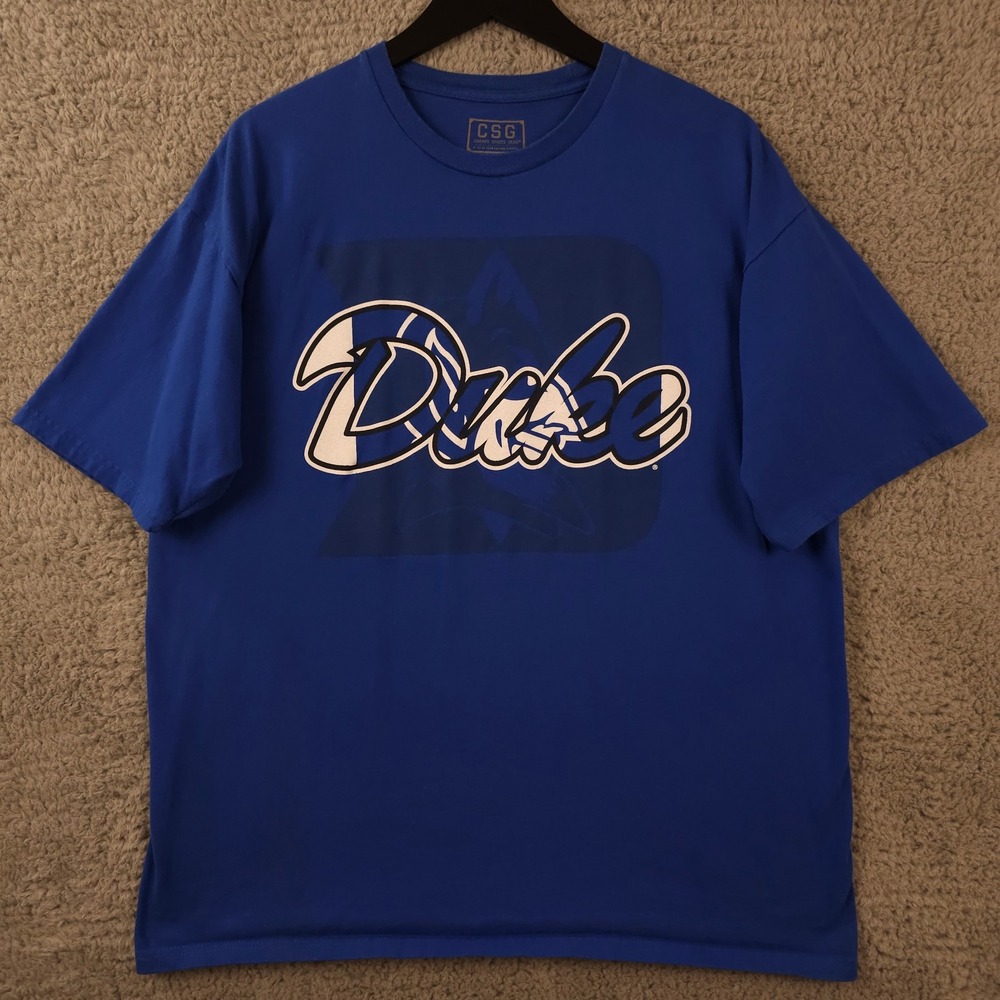 Duke Blue Devils Shirt Men XL Blue Short Sleeve Crew Neck CSG Champs Sports Gear
